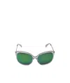 Jimmy Choo Cat's Eye Sunglasses In Green