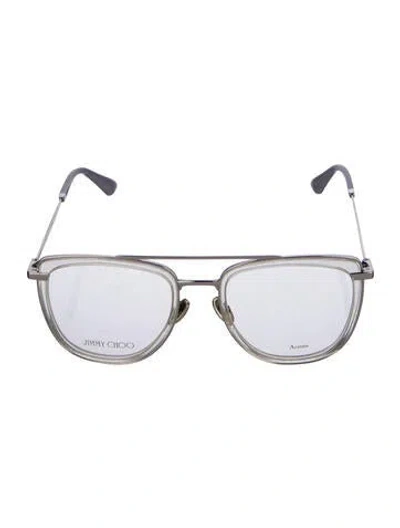 Pre-owned Jimmy Choo Cat-eye Eyeglasses In Purple