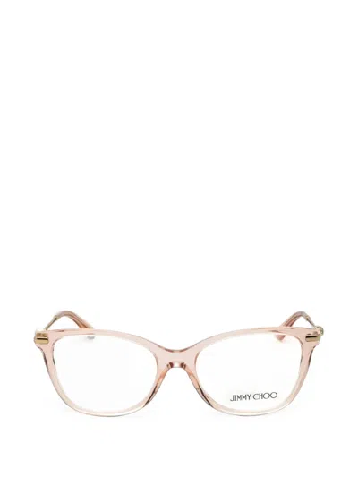 Jimmy Choo Cat-eye Frame Glasses In Gold