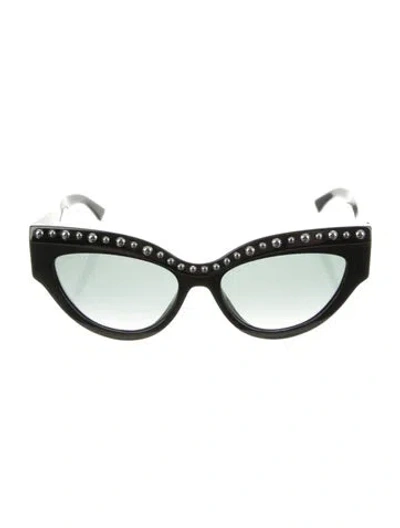Pre-owned Jimmy Choo Cat-eye Gradient Sunglasses In Black