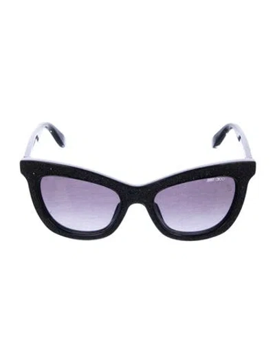 Pre-owned Jimmy Choo Cat-eye Gradient Sunglasses In Black