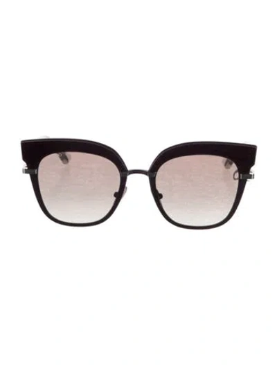 Pre-owned Jimmy Choo Cat-eye Gradient Sunglasses In Black