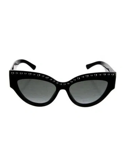 Pre-owned Jimmy Choo Cat-eye Gradient Sunglasses In Black