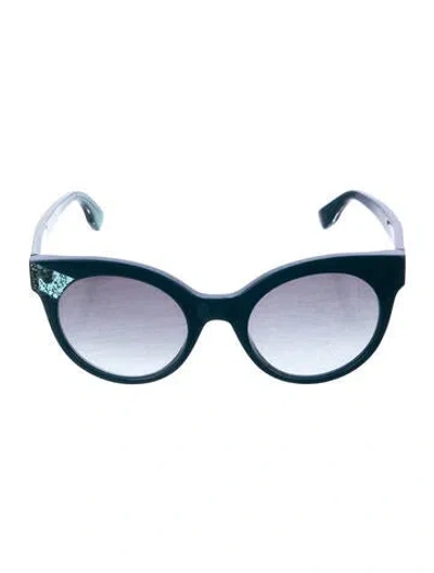 Pre-owned Jimmy Choo Cat-eye Gradient Sunglasses In Blue