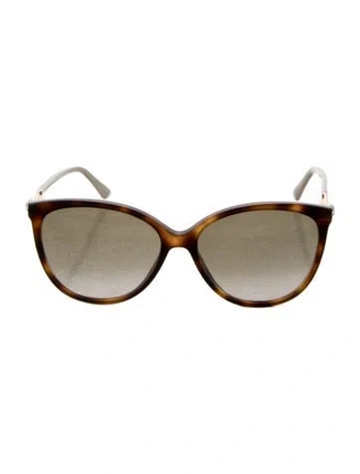 Pre-owned Jimmy Choo Cat-eye Gradient Sunglasses In Brown