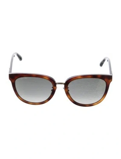 Pre-owned Jimmy Choo Cat-eye Gradient Sunglasses In Brown