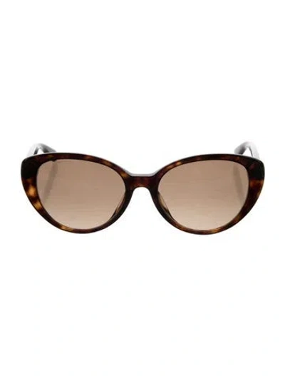 Pre-owned Jimmy Choo Cat-eye Gradient Sunglasses In Brown