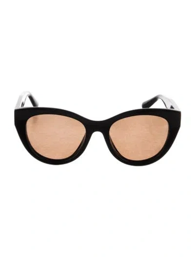 Pre-owned Jimmy Choo Cat-eye Tinted Sunglasses In Black/gold
