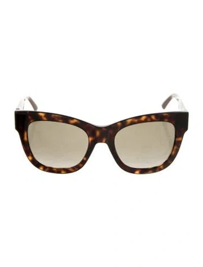 Pre-owned Jimmy Choo Cat-eye Tinted Sunglasses In Brown