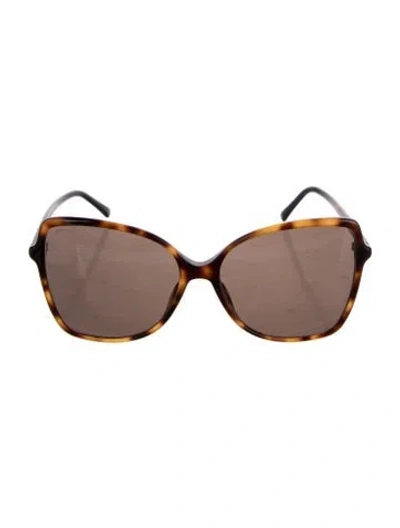 Pre-owned Jimmy Choo Cat-eye Tinted Sunglasses In Brown