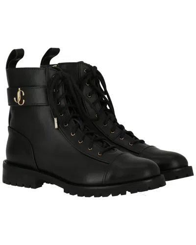 Jimmy Choo Cayo Leather Boot In Black