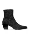 Jimmy Choo Cece Ab 60mm Glitter Ankle Boots In Black
