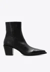 Jimmy Choo Black Leather Boots In Black