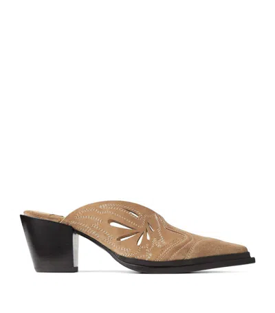Jimmy Choo Cece 60 Leather Mules In Neutral