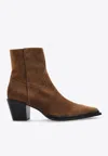 Jimmy Choo Cece 60 Suede Boots In Brown