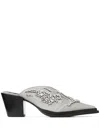 Jimmy Choo Cross-heel Muller Heels In Grey