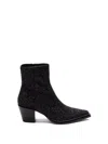Jimmy Choo Cece Ab 60mm Glitter Ankle Boots In Black  