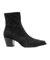 Jimmy Choo Cece Ab 60mm Glitter Ankle Boots In Black