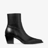 Jimmy Choo Black Leather Boots In Black