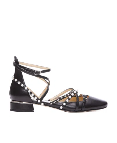Jimmy Choo Celestia Flat Shoes In Black