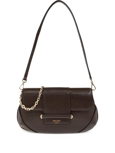 Jimmy Choo Chain-bar Wallet In Brown