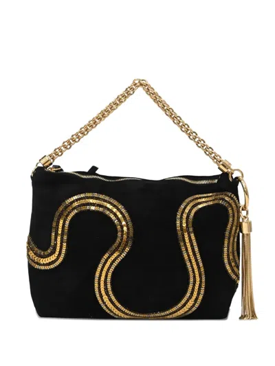 Pre-owned Jimmy Choo Chain-detail Shoulder Bag In Black