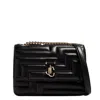 Jimmy Choo Chain Handle Leather Shoulder Bag In Black