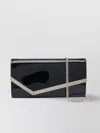 Jimmy Choo Chain Strap Metallic Accent Clutch Bag