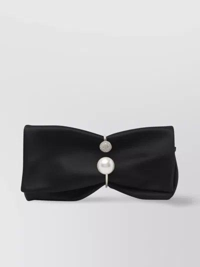 Jimmy Choo Chain Strap Pearl Embellishment Clutch Bag