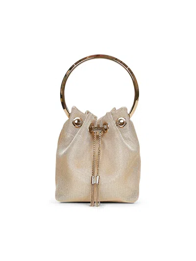 JIMMY CHOO CHAMPAGNE BON BON BUCKET BAG