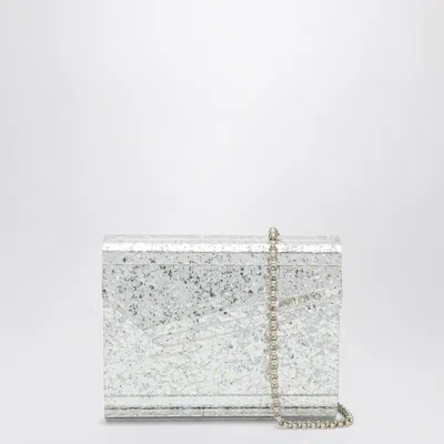 Jimmy Choo Champagne-coloured Candy Clutch Women In Silver