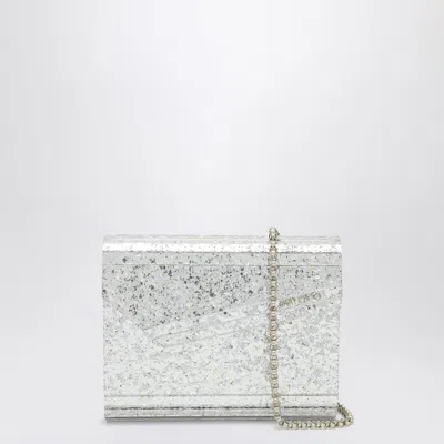 Jimmy Choo Champagne-coloured Candy Clutch Women In Silver