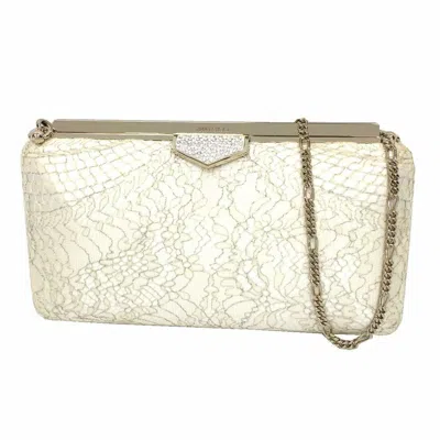 Pre-owned Jimmy Choo Champagne Leather Clutch Bag Handbag ()