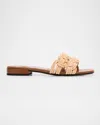 Jimmy Choo Chara 70 Crochet Raffia Sandals