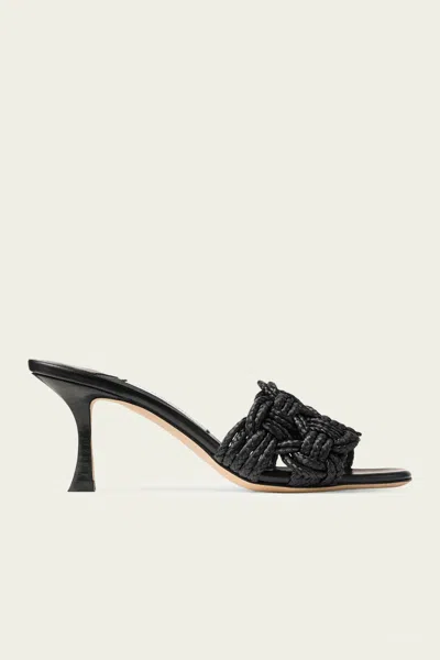 Jimmy Choo Chara 70 Nappa Leather Sandals In Black