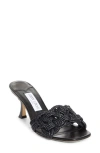 Jimmy Choo Chara 70 Nappa Leather Sandals In Black