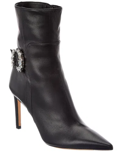 Jimmy Choo Cheri 85 Leather Boot In Black
