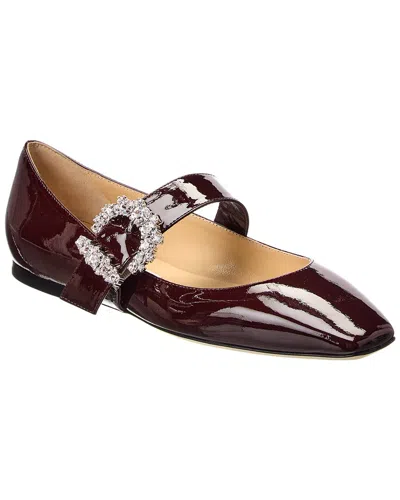 Jimmy Choo Cheri Patent Ballerina Flat In Red