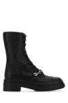 Jimmy Choo Logo Short Boots In Black