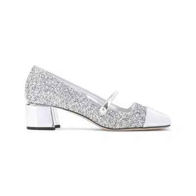 JIMMY CHOO JIMMY CHOO METALLIC PUMPS WITH BLOCK HEEL AND GLAMOROUS FINISH