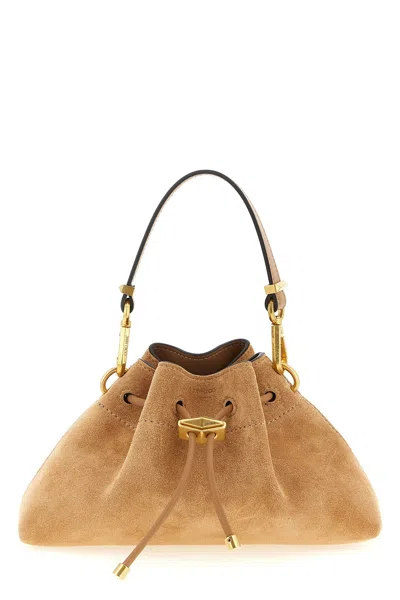 Jimmy Choo Small Suede Shoulder Bag In Brown