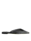 Jimmy Choo Embellished Mesh Pointed Toe Mules