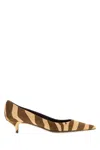 Jimmy Choo Animal Print Kitten Heel Pointed Toe Pumps In Brown
