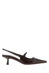 Jimmy Choo Didi 45 Croc-embossed Leather Slingback Pump In Brown