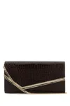 Jimmy Choo Clutch Emmie In Pelle Cioccolato Donna In Brown