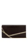 Jimmy Choo Clutch Emmie In Pelle Cioccolato Donna In Brown
