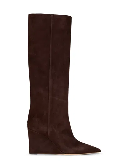 Jimmy Choo Chocolate Suede Blake 85 Knee-high Boots