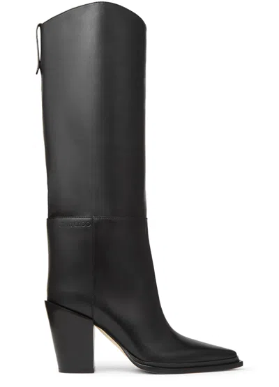 Jimmy Choo Stiefel Mit Spitzer Kappe 80mm In Black
