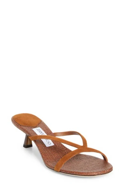 Jimmy Choo Ciela Slide Sandal In Brown