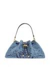 Jimmy Choo Medium Denim Cinch Bucket Bag